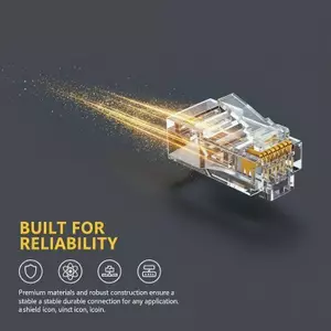 100 CÁI Cat6 UTP FTP Plug Soet Network Đầu nối cáp Ethernet Lắp đặt dễ dàng Mô-đun cho văn phòng tại nhà thông minh Đẹp