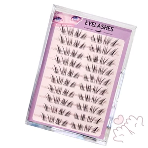 Wispy Manga Lông Mi Giả Cụm Cá Nhân Lông Mi C Curl Anime Phong Cách Nối Mi Sợi Tổng Hợp Nhẹ Cho Cosplay Và Trang Điểm Hàng Ngày 9-12mm Đen 1 Hộp