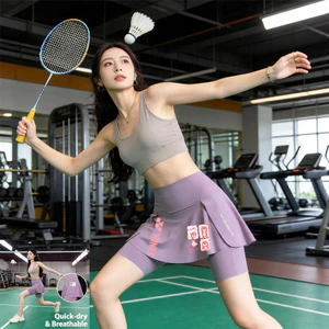 Yonex Cầu Lông Váy Mùa Hè Giải Trí Tốc Độ Khô Ngoài Trời Leo Núi Ngoài Trời Đi Xe Đạp Huấn Luyện Thể Thao Chống chói Váy Eo Cao