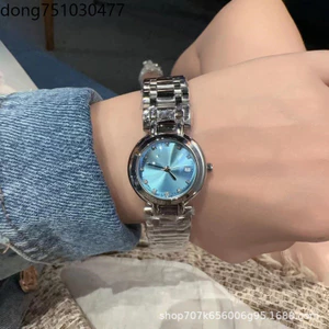 Đồng hồ nữ thạch anh đĩa Lanjia Xinyue Xanh hồng Lô 6.24 CRF3