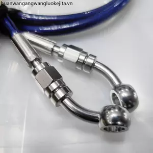 Xe Điện Phanh Xe Máy Thủy Lực Phía Trước Phía Sau Phanh Đĩa Phanh Thép Không Gỉ Sống Khớp Ống Dầu Thép Th