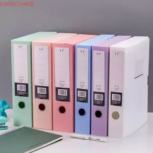 Hộp lưu trữ máy tính để bàn MOCOVED, Hộp sắp xếp tập tin A4 dày đa chức năng, 8 màu nhựa PP chống bụi Morandi Color File Paper Organizer Lưu trữ