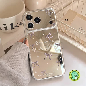 Ốp Điện Thoại Gương Nơ Thanh Lịch Cho Vivo Y05 Y04 Y04S Y03 Y03T Y02 Y02S Y02T Y02A Y01A Y77 Y75 Y72 Y58 Y56 Y95 Y93 Y91C 5G 4G Vỏ Mềm Ngôi Sao Hoạt Hình Dễ Thương