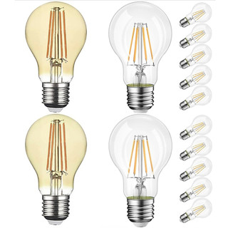 Bóng Đèn LED Edison Xoắn Ốc Dây Tóc E27 Vít Lớn Trong Suốt / Nâu A60 Đèn 2W 4W 6W 8W 12W 16W