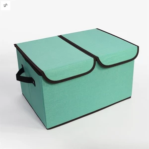 Hộp lưu trữ gấp vải lanh Cotton dày