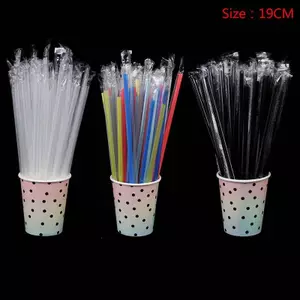 100Pc Trong Suốt Bọc Riêng Ống Hút Uống Pp Ống Hút Đồ Dùng Dự Tiệc VN