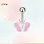 LUImo Thép không gỉ Mini Bướm Rốn Nhẫn Nhiều Màu Nhỏ Giọt Dầu Chống Rỉ Sét Cơ Thể Xuyên Cho Nữ Đi Chơi Mùa Hè SBS