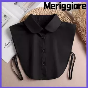 MERIGGIARE Cổ Giả, Phụ Kiện Quần Áo Cổ Tròn Cổ Giả, Khăn Choàng Màu Trơn Có Thể Tháo Rời Thời Trang Quấn Nữ Bé Gái