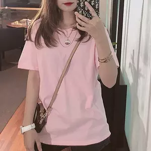 Áo thun ngắn tay trễ vai kiểu dáng mới mùa hè dáng rộng mỏng màu be phù hợp