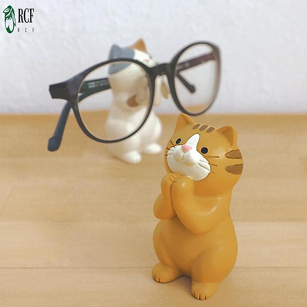 Giá đỡ kính mèo dễ thương, hình dạng động vật, phù hợp trưng bày kính râm trên quầy nhà bếp