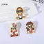 LUImo 3 / 4 Cá Tính Nga Làm Tổ Búp Bê Hình Thổ Cẩm Kẹp Sáng Tạo Hoạt Hình Kim Loại Trang Sức Phụ Kiện Huy Hiệu SBS