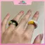 MYPANDA Retro Nhiều Màu Sắc Vẹt Men Mở Nhẫn Bền Có Thể Điều Chỉnh Ngón Tay Trang Sức Dành Cho Nữ Ngoài Trời Hàng Ngày Mặc.