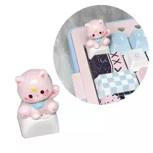 Btsg Artisanal Keycap 3D Hoạt Hình Mèo Đầu Keycap Cho Chữ Thập Trục Bàn Phím Tùy Chỉnh