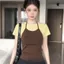 Áo thun ren hai mảnh giả phong cách Hàn Quốc dành cho nữ Thiết kế mùa hè Slim-Fit Slimmer