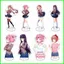 Câu lạc bộ văn học Doki HT3 Doki! Tấm Đứng Acrylic Ký Hiệu Đứng Anime Để Bàn Trang Trí Trang Trí TH3