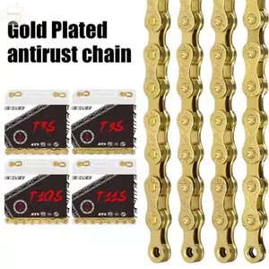Dây Xích Xe Đạp Đường Bộ MTB AWNGD, Dây Xích Xe Đạp Bạc Vàng Thép Carbon, 8 9 10 11 12 Tốc Độ Chống Rỉ Sét Phụ Kiện Đi Xe Đạp Chuyên Nghiệp