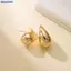 Bluelover 1 Cặp Vintage Tính Khí Vàng Bạc Chunky Mái Vòm Thả Bông Tai Nữ Hợp Kim Bóng Thi Giọt Bông Tai Nhẹ Vòng Mới