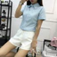 Áo Sơ Mi Nữ Tay Ngắn Mùa Hè Học Sinh Tốt Nghiệp Áo Sơ Mi Công Sở Áo Sơ Mi