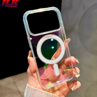 [JLK] ốp iphone 17 pro feỐp từ tính trong suốt Gradient đầy màu sắc Aurora cho iPhone 17 16 15 14 Pro Max Plus 13 12 11 17 Air Transparent Soft TPU Cover cho S25 Edge S24 S23 FE S22 Ultra A16 A26 A36 A56