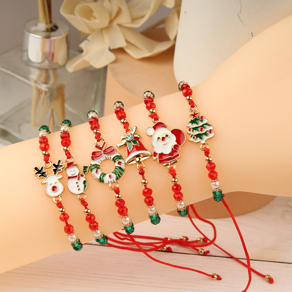 Vòng tay giáng sinh hợp kim đa năng, quà tặng đẹp mắt dành cho nữ