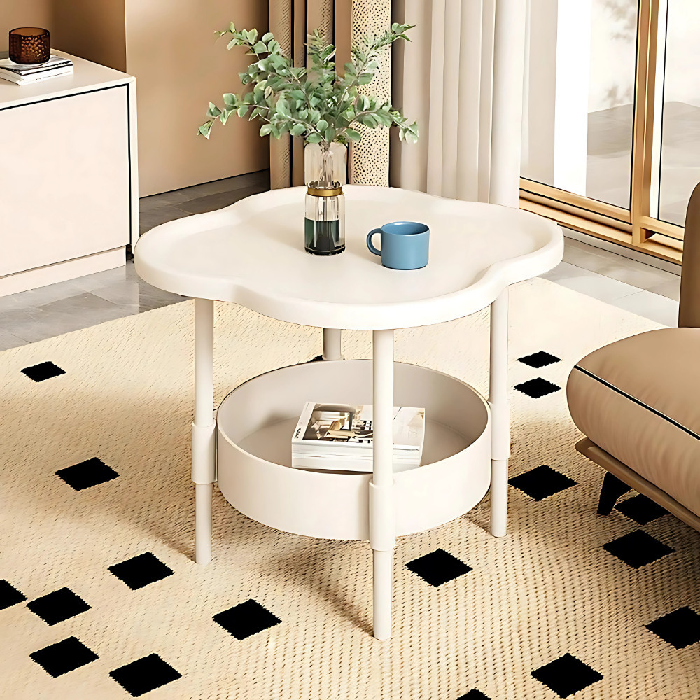 Bàn Trà Trang Trí Phòng Khách Hình Cỏ 4 Lá, Bàn Đầu Giường Phòng Ngủ Decor Phong Cách Bắc Âu DINO