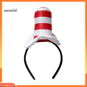 Một thế giới| Dr Seuss Băng Đô Sách Theo Chủ Đề Băng Đô Dr Seuss Mèo Băng Đô Đỏ Trắng Sọc Mũ Cho Trường Học Tiệc Halloween Cosplay
