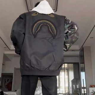 Áo Bomber Bape Phối Tay Rằn Ri .Double - Six . Áo Khoác Gió Dù 2 Lớp Dày Dặn Dáng Rộng .