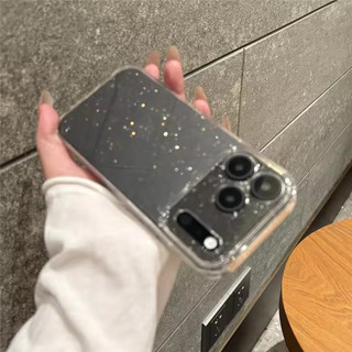 [JLK] Ốp điện thoại chống sốc trong suốt lấp lánh sang trọng cho iPhone 17 17Air 17Pro 17Pro Max 16 15 14 13 12 Pro Max Ốp điện thoại cứng bảo vệ ống kính trong suốt