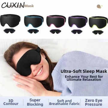 CUXIN Chặn Ánh Sáng Mặt nạ Mắt, Chặn Ánh Sáng Đệm Mềm Hỗ Trợ Ngủ Miếng Dán Mắt, Bịt Mắt Thoáng Khí Thư Giãn Bịt Mắt Bịt Mắt Bịt Mắt Bịt Mắt Du Lịch