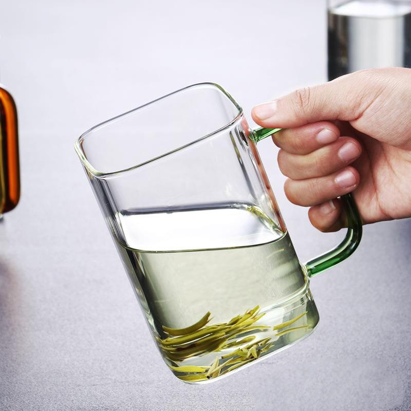 Ly Cốc Thủy Tinh Hình Trụ Dùng Uống Trà, Nước Pha Các Loại Đồ Uống Dung Tích 300 ml, 600 ml