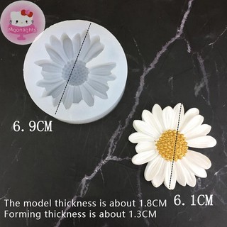 Moonlights Hoa Cúc Khuôn Silicon Có Lỗ Xe Hương Liệu Epoxy Handmade Xà Phòng Nến Khuôn DIY Trang Trí Kẹo Đóng Băng Khuôn EN