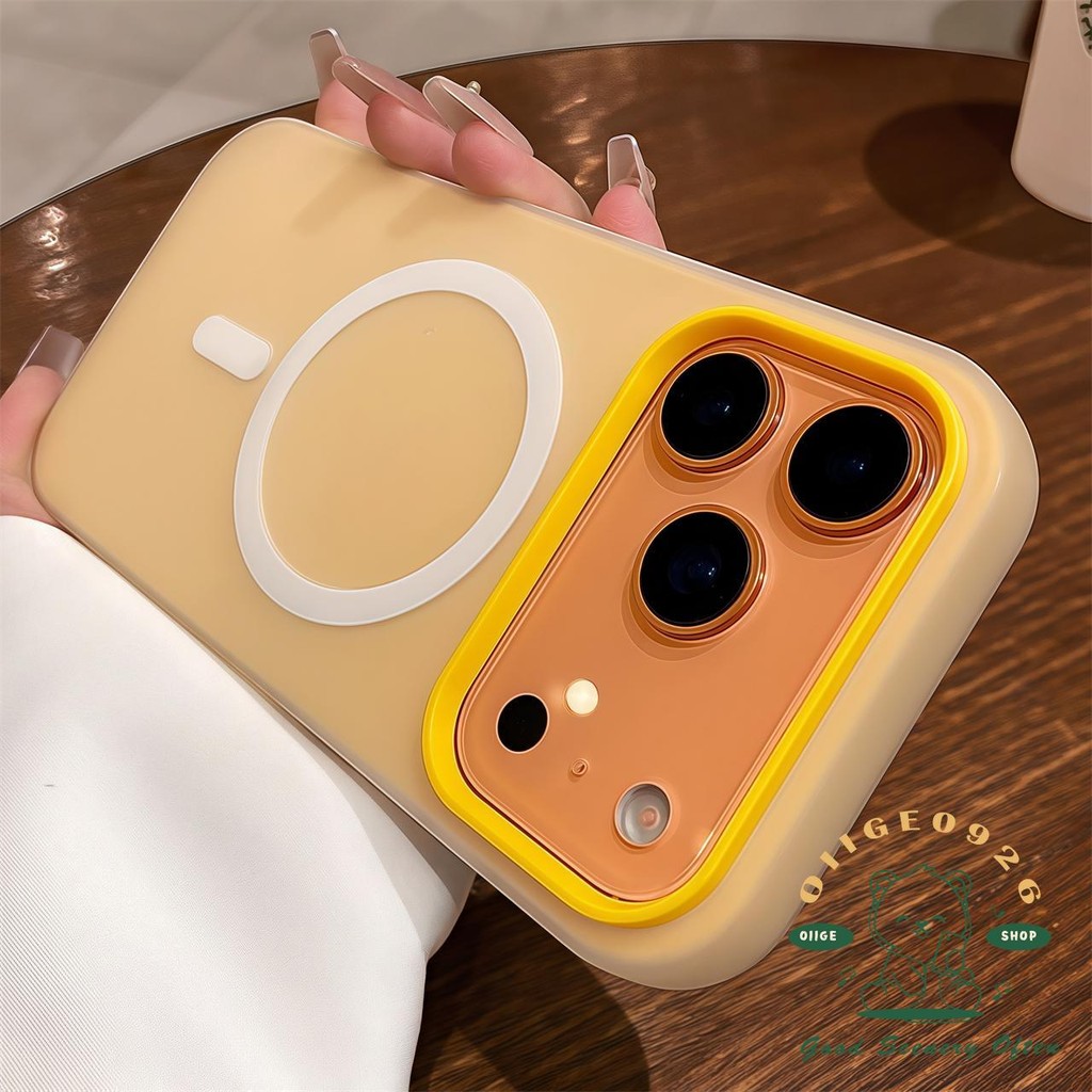 【 Ốp lưng iPhone17 】 Vỏ điện thoại từ tính màu thạch mờ iphone17 Pro Max 16 15 14 13 12 11 cho vỏ iPhone Vỏ mềm silicon TPU chống sốc