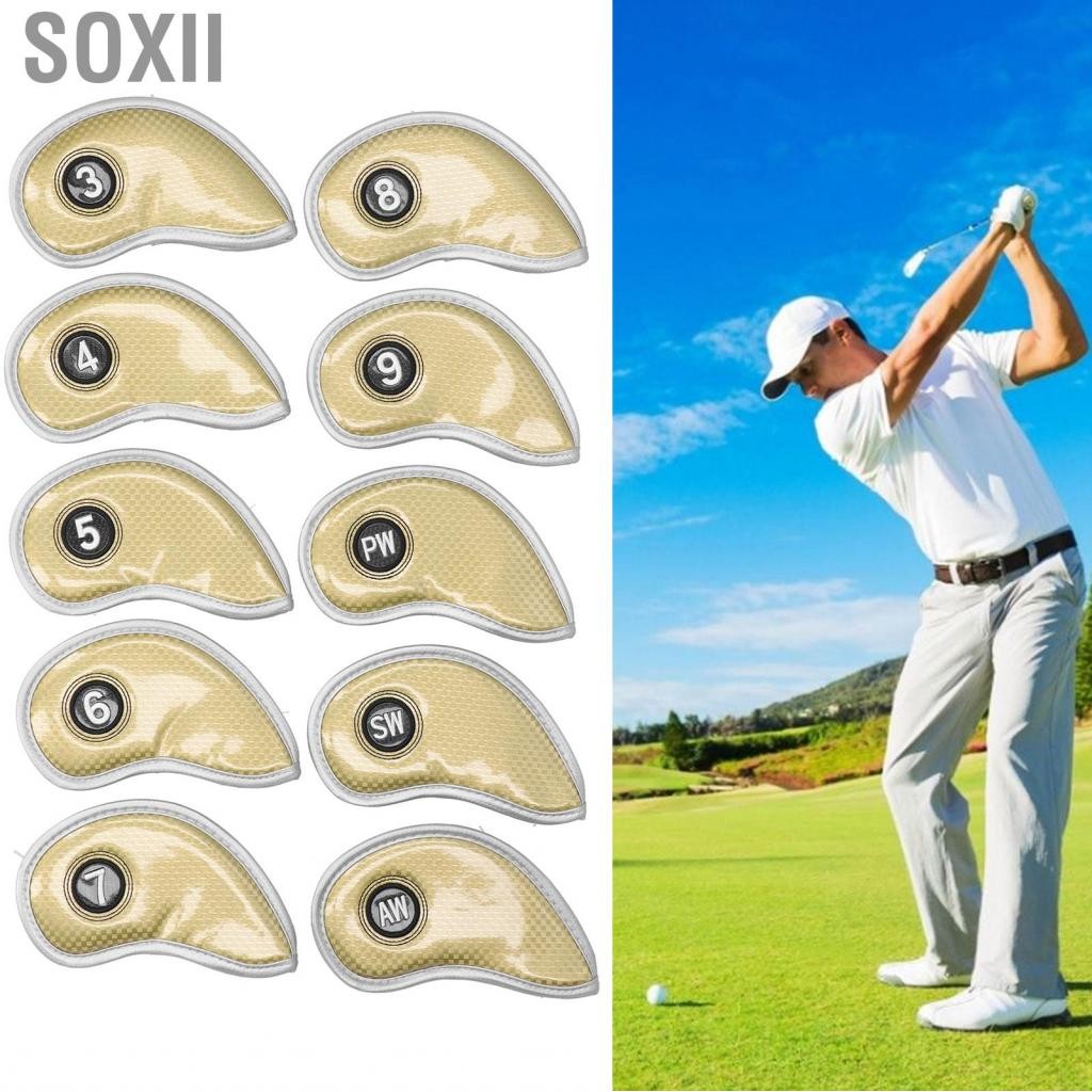 Soxii SOXII-VN Club Iron Cover PU 10PCS Bìa bền cho đầu (Bạc)