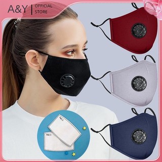 Mặt nạ phòng độc PM2.5 A & Y - Vải cotton, dễ giặt sạch và tái sử dụng, thoải mái và thoáng khí.