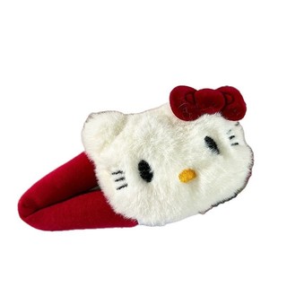 Sang Trọng Mèo Kitty Dây Buộc Tóc Mỏng Scrunchy Dễ Thương Nơ Đỏ Mèo Phá Kẹp Tóc Nổ Bên Kẹp 2MZM