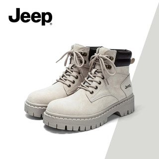 Giày bốt ngắn đế dày JEEP dành cho nữ mùa thu cổ điển Giày bốt Martin cao cấp dành cho nữ