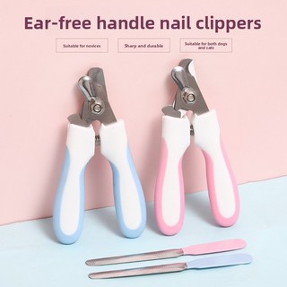 Pet Nail Clipper Lưỡi hợp kim Tay cầm tai thỏ có tập tin