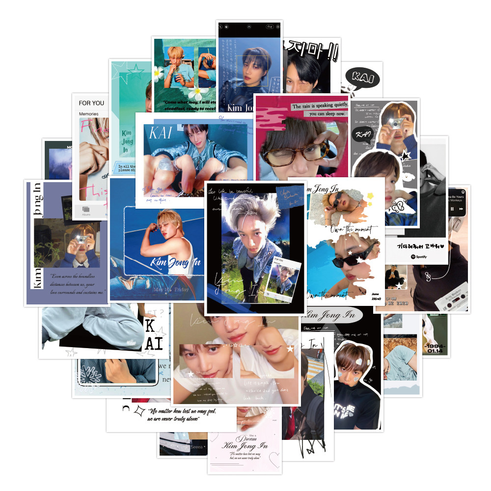 8-100 Cái / bộ EXO Park Chanyeol Miếng Dán Ảnh BAEK HYUN Oh Se Hun EXIST Tinh Chất Đảo Ngược Đừng chiến đấu với cảm giác Hành Lý Laptop Điện Thoại Sổ Tay Dán YM