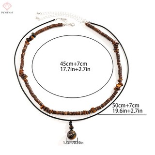 Đá tự nhiên hạt gỗ da sáp - Vòng cổ vintage dành cho nam