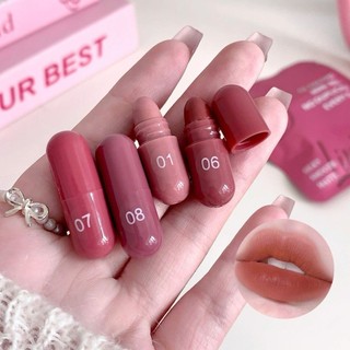 JKDESIGN 12 viên nang Son môi, Son môi mờ nhung mờ lâu trôi, Son môi họa tiết không dính 12 màu Kích thước du lịch