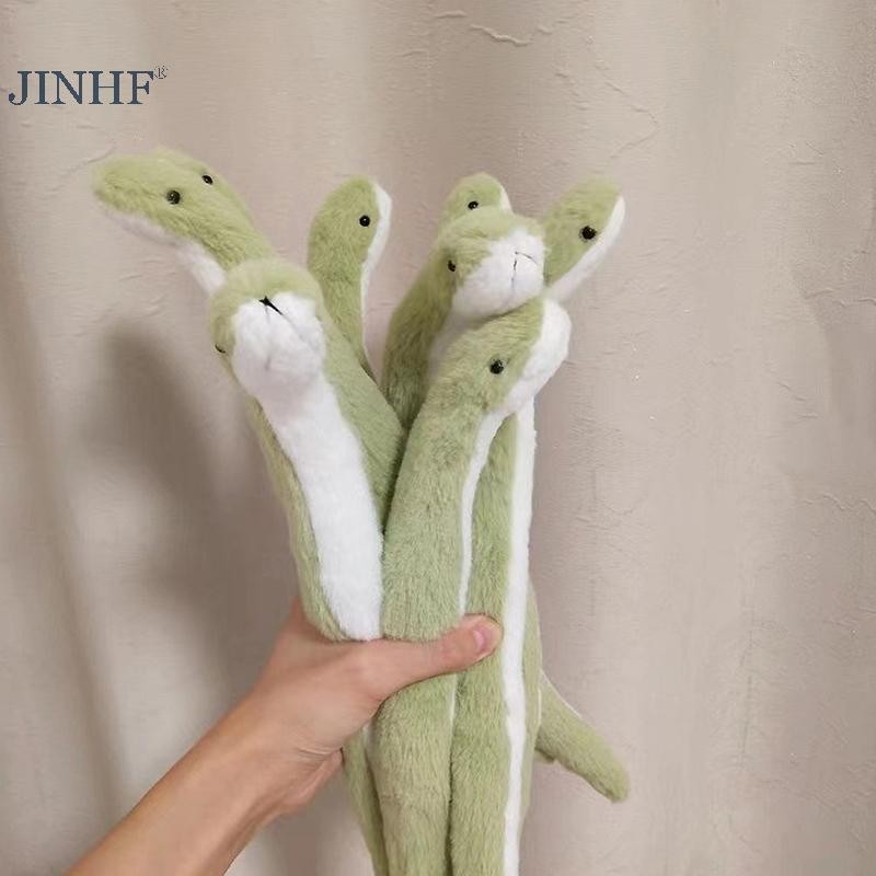 JINHF 1 Con Bò Sát Có Thể Uốn Cong Mô Phỏng Rắn Sang Trọng Trang Trí Nhà Cửa 40cm Thú Nhồi Bông Xanh Rắn Sang Trọng Búp Bê Bông Mềm Trang Trí HOT