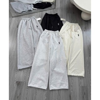 Quần suông thêu ngựa chất nỉ 2za dày đẹp cạp cao có chun-quanaothuba