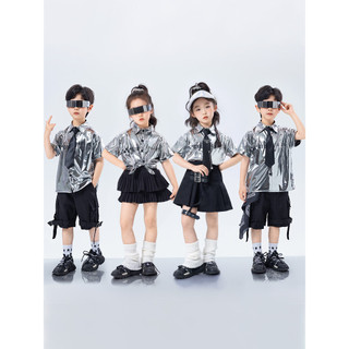 Áo Hip Hop Cho Bé Gái Đồ Nhảy Cho Đồ Nhảy Hiện Đại Bé Trai Trẻ Em Set Đồ Dance Đồ Biểu Diễn Cho Đồ Nhảy Zumba