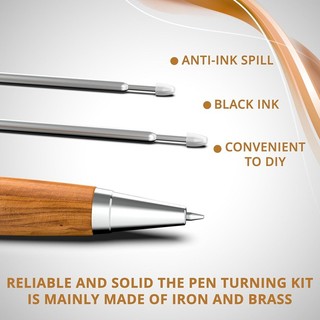 Bộ bút xoắn cao cấp 10 gói Bộ bút cho Woodturning Slimline Bút tiện dụng cho đồ dùng tiện DIY