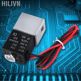 hilivn 12V DC 1/8 2 chiều Van khí nén điện từ nhôm thường đóng cho thiết bị máy móc công nghiệp