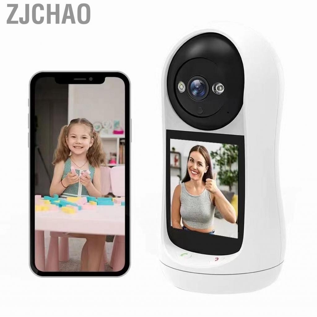 zjchao Camera an ninh Zopsc 3MP 2304 X 1296 IPS2.8 HD 2.4G Gọi video với tính năng phát hiện chuyển động Góc nhìn 90° để sử dụng trong nhà.
