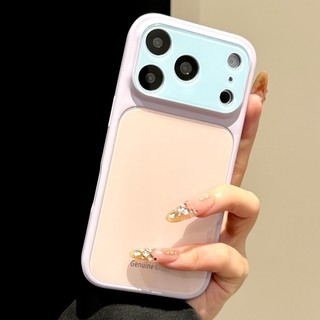 Ốp điện thoại hút từ tính bằng kính màu tương phản cao cấp phù hợp cho iPhone17 Pro Max 16 15 14 Pro Max bảo vệ camera chống sốc chống rơi mặt sau cứng
