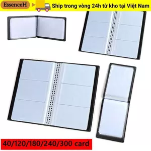 ESSENCEH Hộp Đựng Thẻ Sách Giấy Thủ Công Hộp Đựng Thẻ Tín Dụng Da