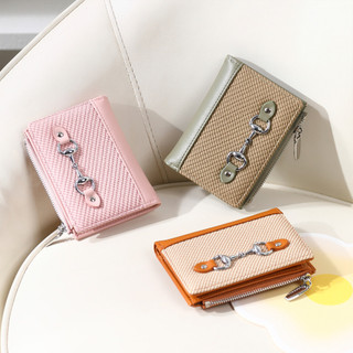 Da PU Đơn Giản Phong Cách Hàng Ngày Ví Nữ Đa Năng Thẻ Tín Dụng Lưu Trữ Tiền Mặt Ví Có Thể Gập Lại