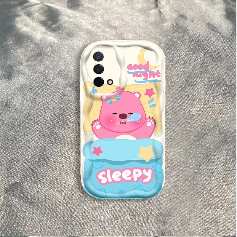 Ốp Silicon Hoạt Hình Cho OPPO A74 A95 F19 F19S Reno 6 Lite 4G Bảo Vệ 3D Vỏ Điện Thoại Mềm TPU Loopy Ốp Lưng Chống Sốc